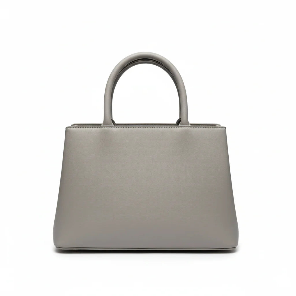 The Pinstripe Satchel Bag (Dove Grey)