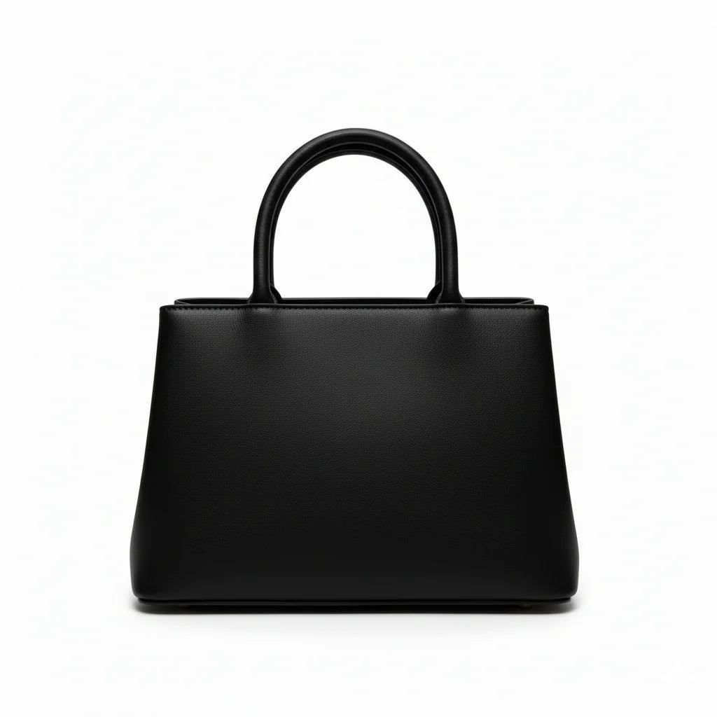 The Pinstripe Satchel Bag (Onyx Black)