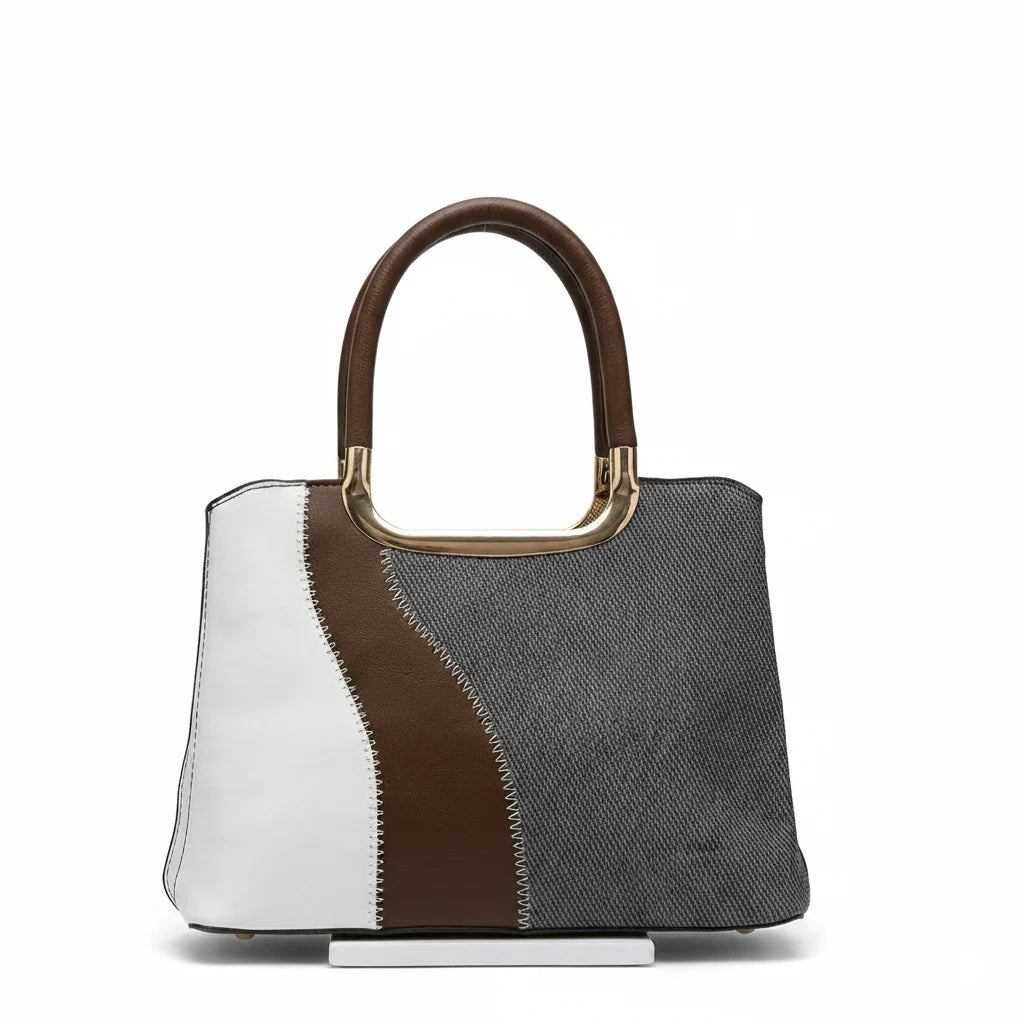 The Mosaic Satchel Bag (Dove Grey)