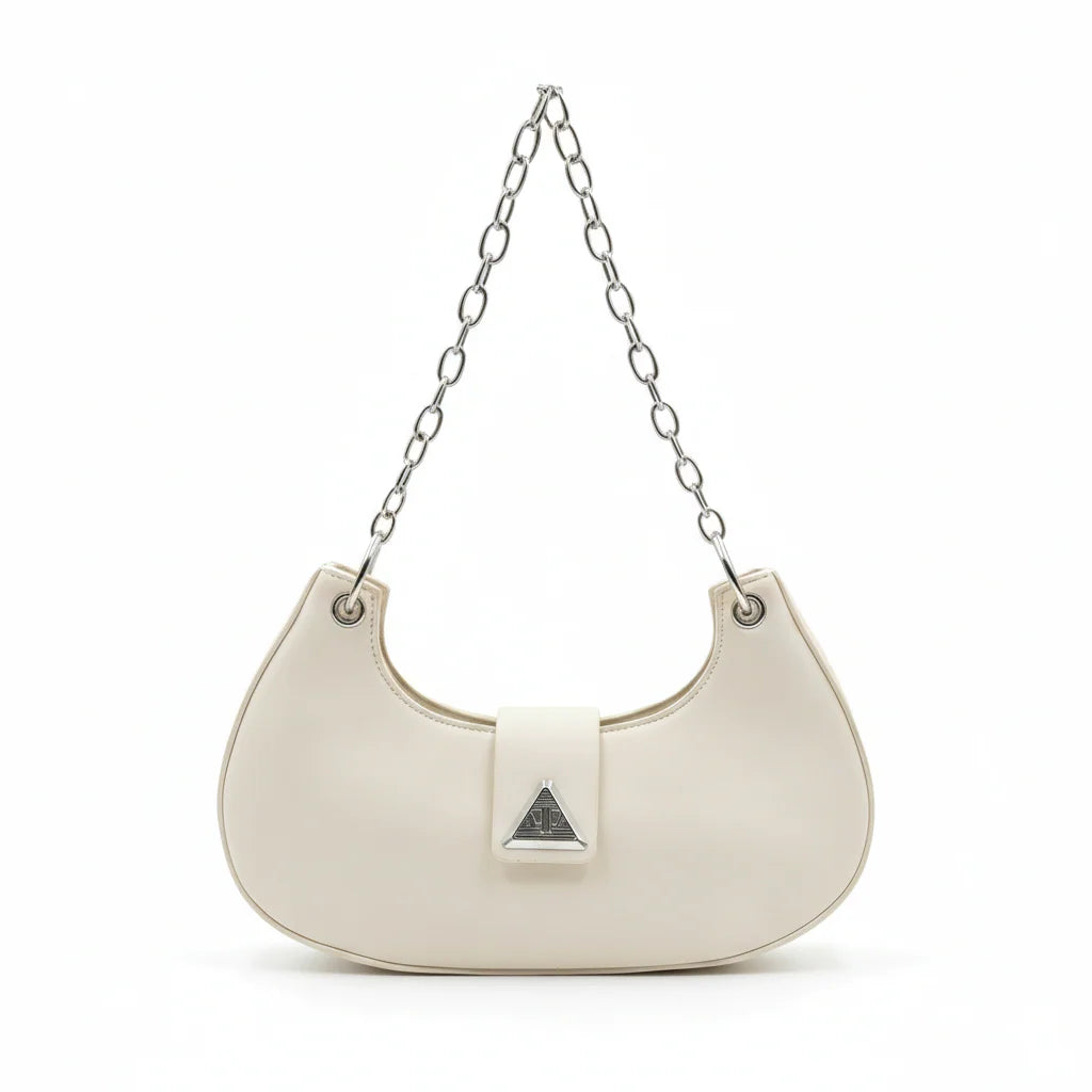 The Crescent Bag (Pearl white)