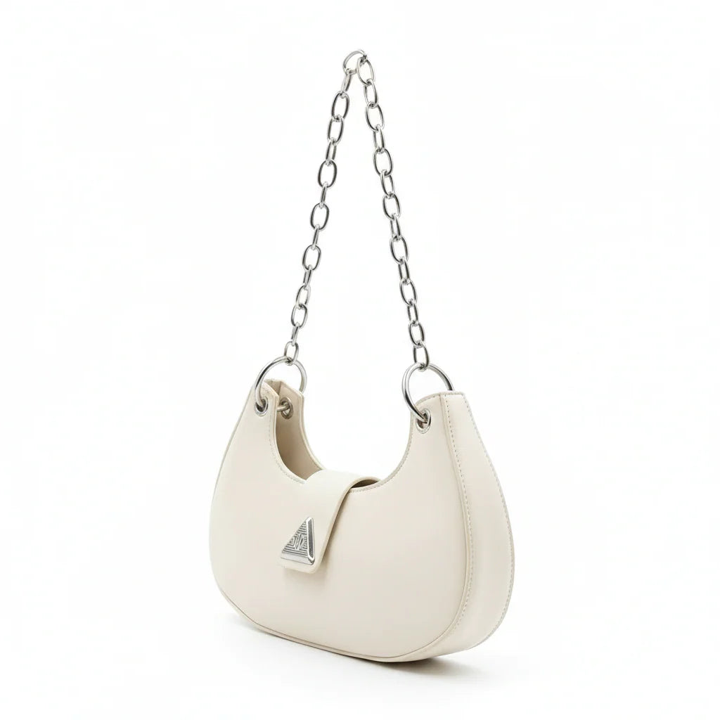 The Crescent Bag (Pearl white)