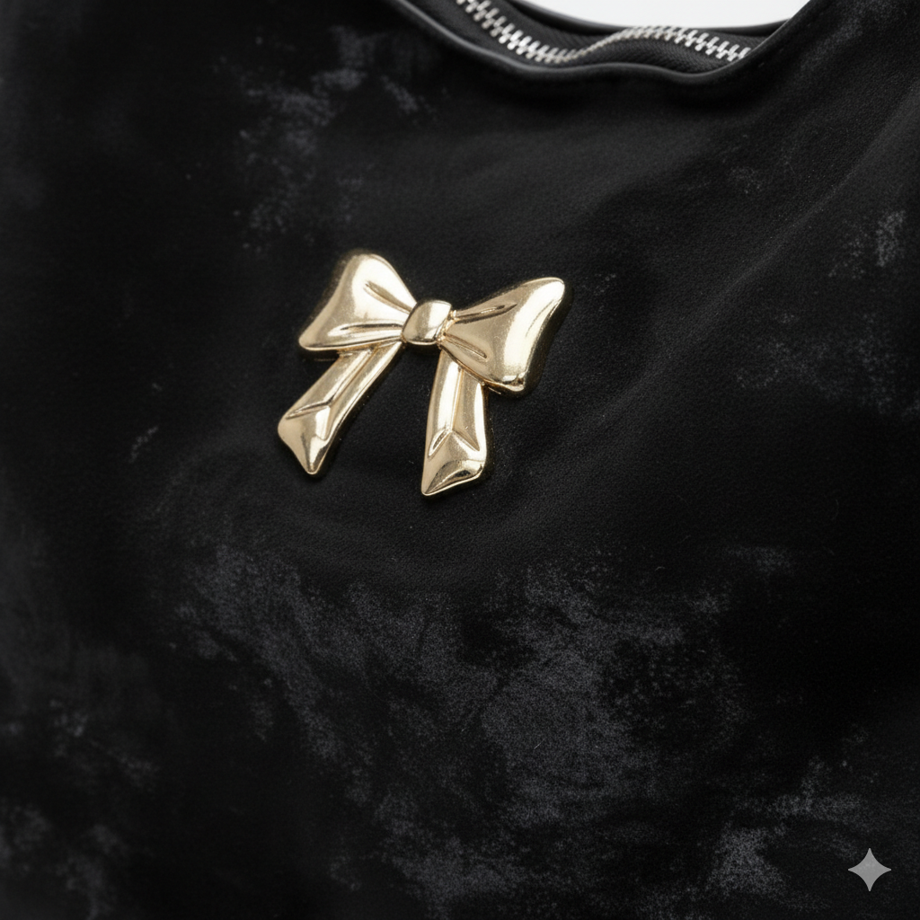 The Ribbon Hobo Bag (Onyx Black) - Image 4