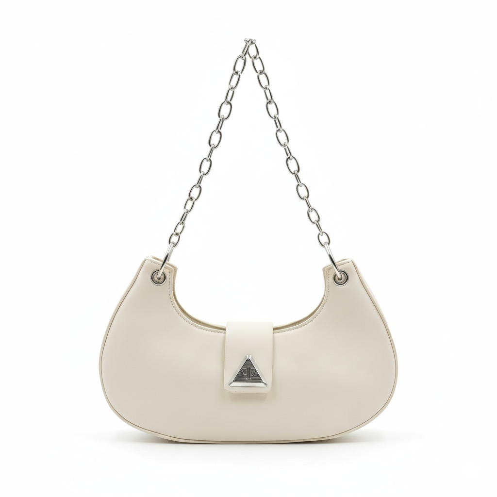 The Crescent Bag (Pearl white)