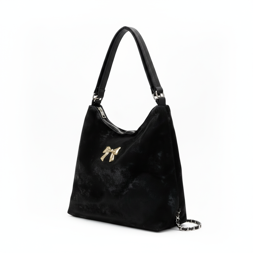 The Ribbon Hobo Bag (Onyx Black) - Image 2