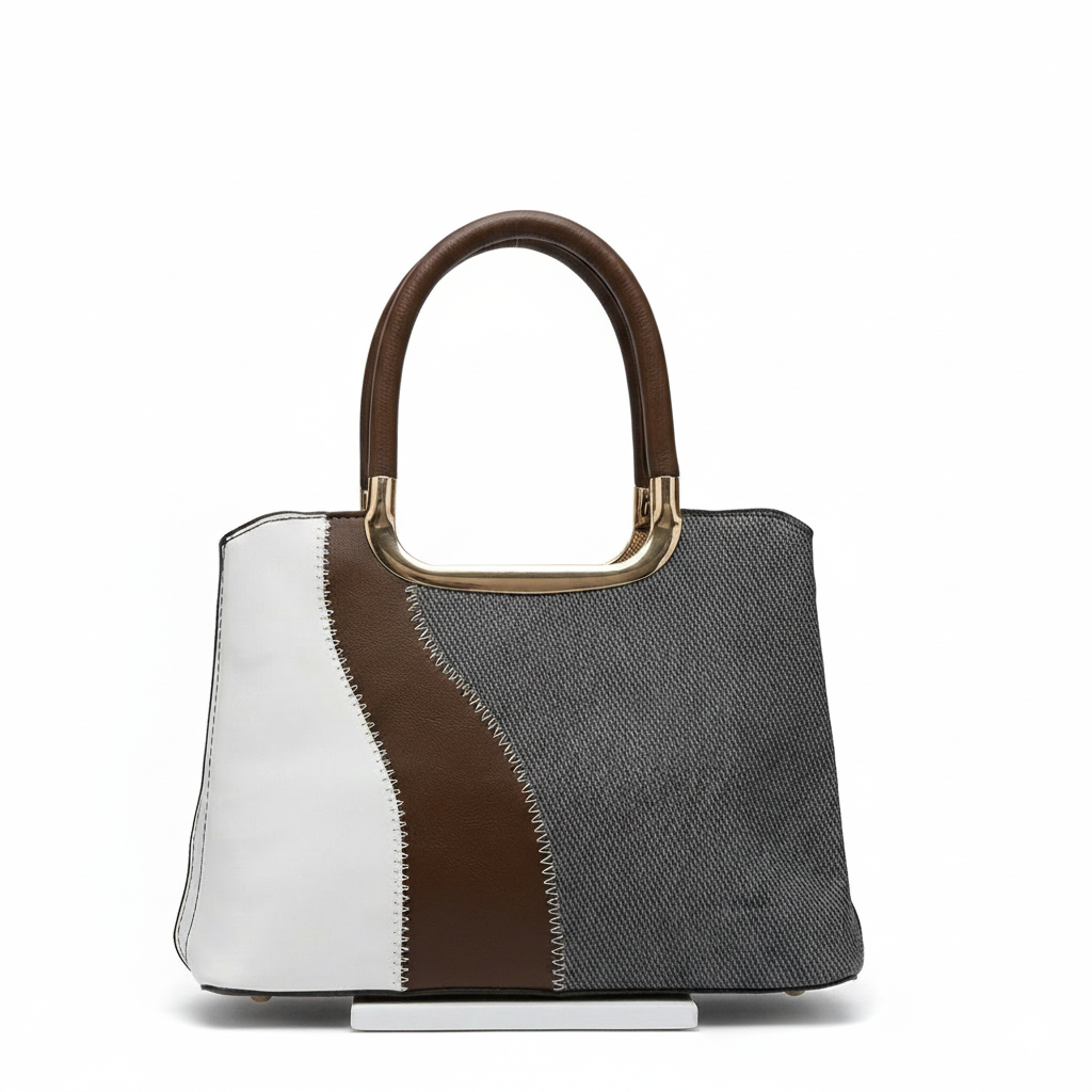 The Mosaic Satchel Bag (Dove Grey)