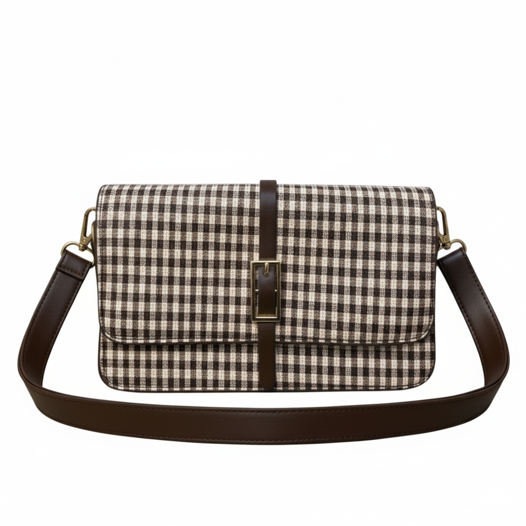 The Meadow Crossbody Bag (Chocolate Cheque)